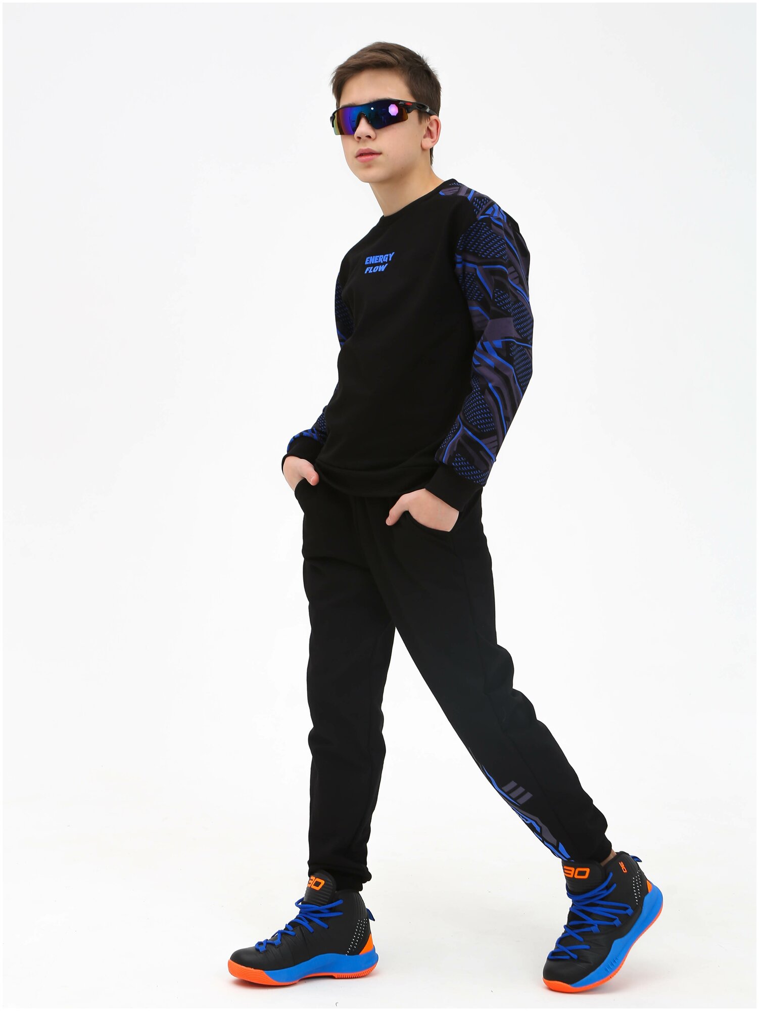 KRUTTO Спортивный костюм для мальчика подростковый синий