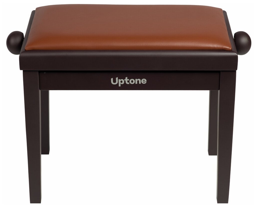 UPTONE Fusion M2 Brown банкетка с регулировкой высоты, цвет корпуса палисандр матовый, сиденье кожзам коричневый