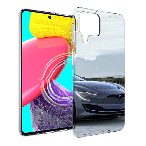 Чехол MyPads тесла tesla 2 мужской для Samsung Galaxy M53 (SM-M536) задняя-панель-накладка-бампер