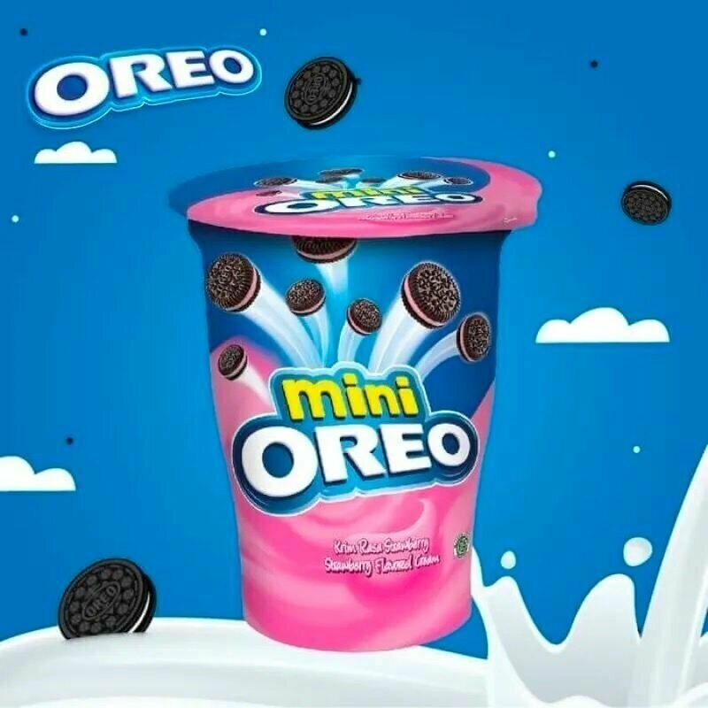 Печенье Oreo mini в стакане 61,3г Клубника / Strawberry набор 2 шт - фотография № 7