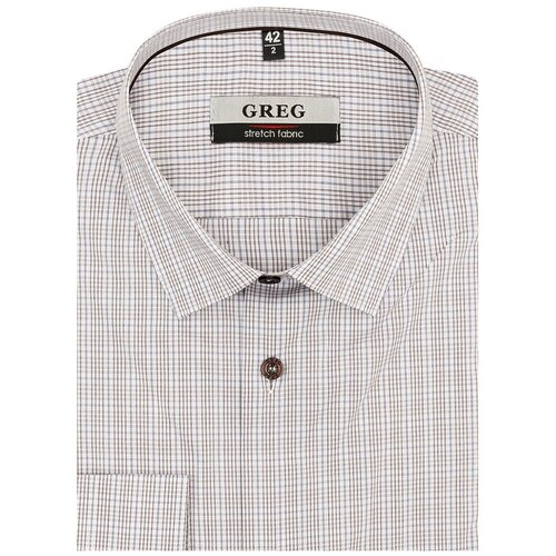 Рубашка GREG, размер 174-184/39, бежевый рубашка disorelle повседневный стиль свободный силуэт длинный рукав размер 46 бежевый