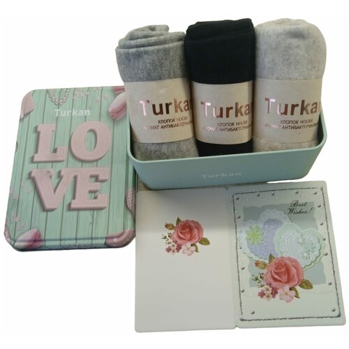 фото Носки "turkan" женские подарочные, 37-41 р/носки в коробке/носки в подарок
