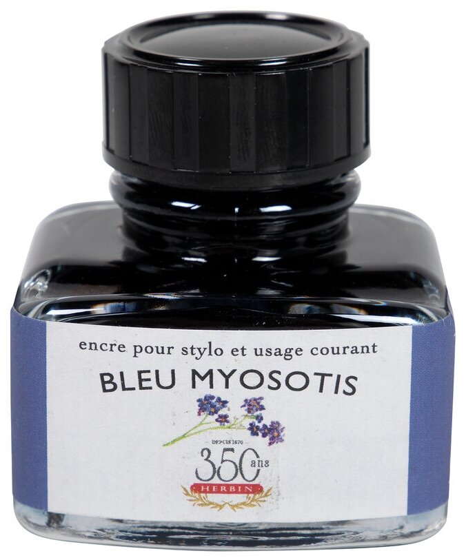 Чернила Herbin Bleu myosotis для перьевых ручек, фиолетово-синий, 30 мл,