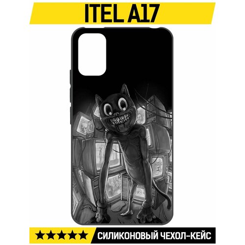 Чехол-накладка Krutoff Soft Case Хаги Ваги - Картун Кэт для ITEL A17 черный чехол накладка krutoff soft case хаги ваги желтый для itel a17 черный