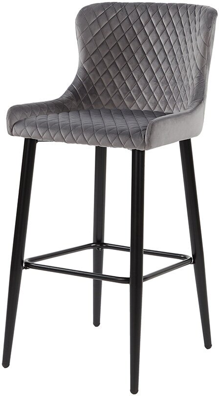 Барный стул Hoff Adele, 50х105,5х57 см, цвет чёрный глянец, тёмно-серый