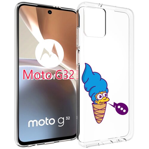 Чехол MyPads Мардж-рожок для Motorola Moto G32 задняя-панель-накладка-бампер чехол mypads мардж рожок для motorola edge 30 ultra задняя панель накладка бампер