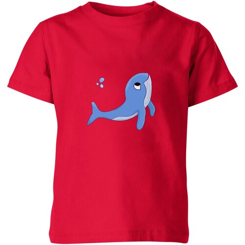Футболка Us Basic, размер 4, красный детская футболка кит синий мультяшный 164 темно розовый