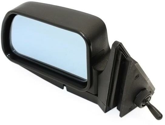 фото Зеркало заднего вида ВАЗ-2101-07 левое голубое (Политех) в шагреневом корпусе