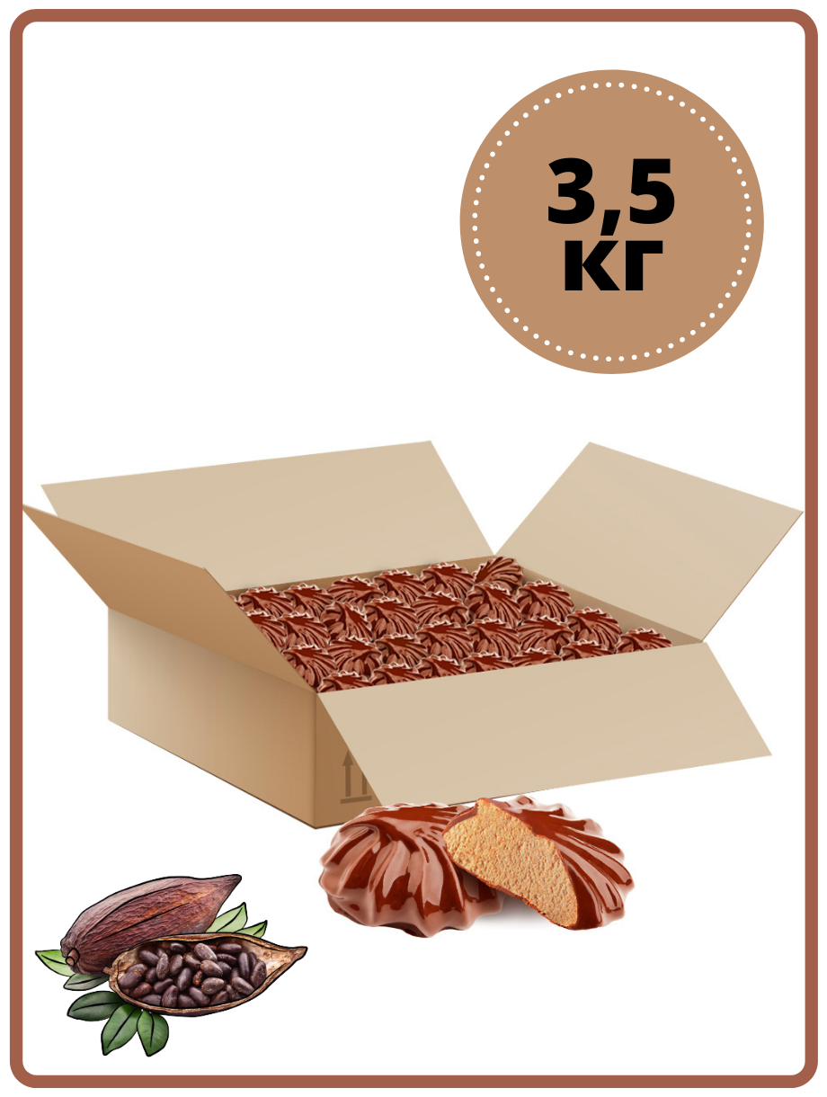 Зефир в шоколаде Пирожникофф Какао 3,5 кг - фотография № 1