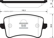 SANGSIN BRAKE SP2146 Колодки тормозные задние