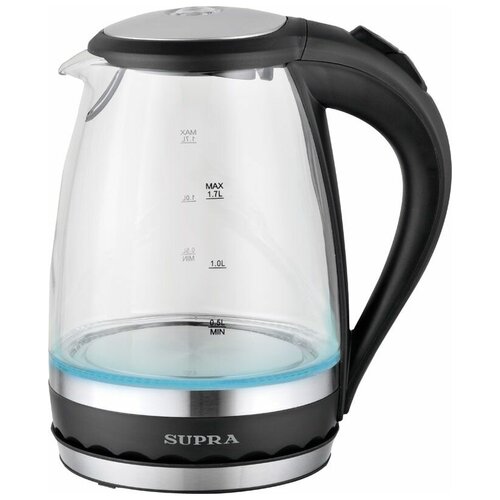 Чайник электрический Supra KES-2003N 2л 1500Вт черный корпус металл 279700₽