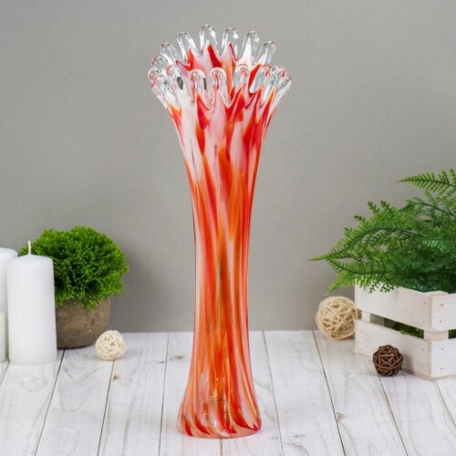 MARU Ваза Коралл красно-белая 38 см 1053₽