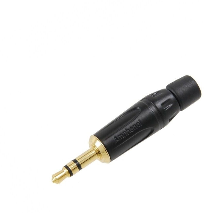 AMPHENOL KS3PB-AU джек стерео, кабельный, 3,5 мм, корпус металл, цвет черный, покрытие контактов з
