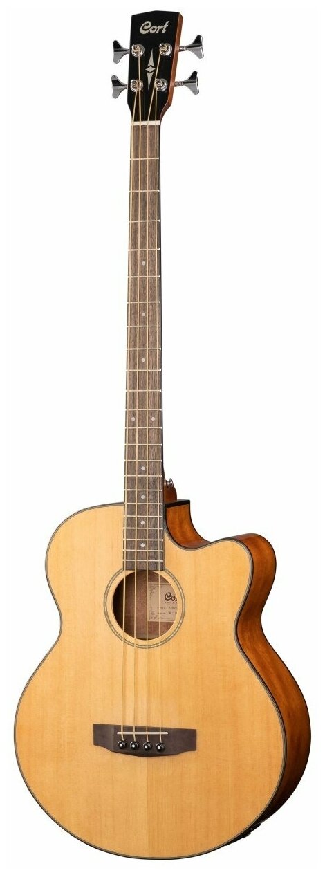 Cort AB850F-NAT-BAG Acoustic Bass Series Электро-акустическая бас-гитара, с вырезом, цвет натуральный