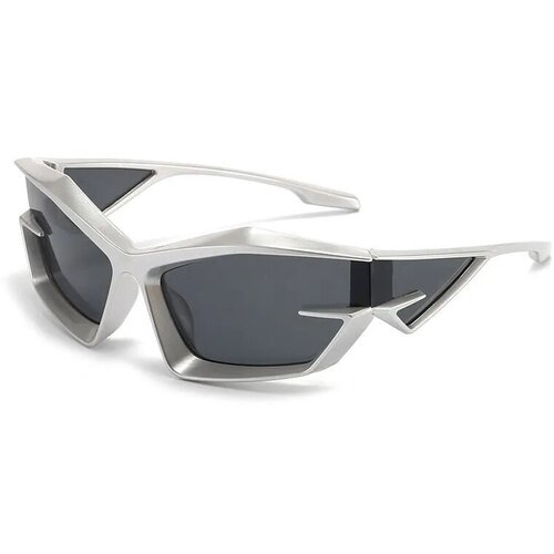 солнцезащитные очки kandy 3312 серебряный серый Солнцезащитные очки , серый, серебряный