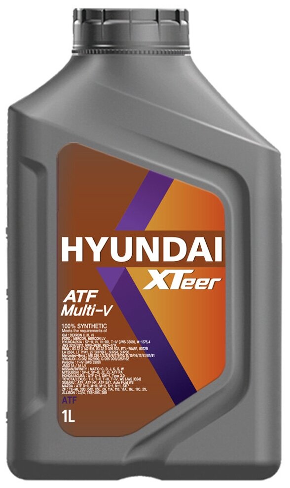 Трансмиссионное масло Hyundai XTeer ATF Multi-V, синтетическое, 1 л