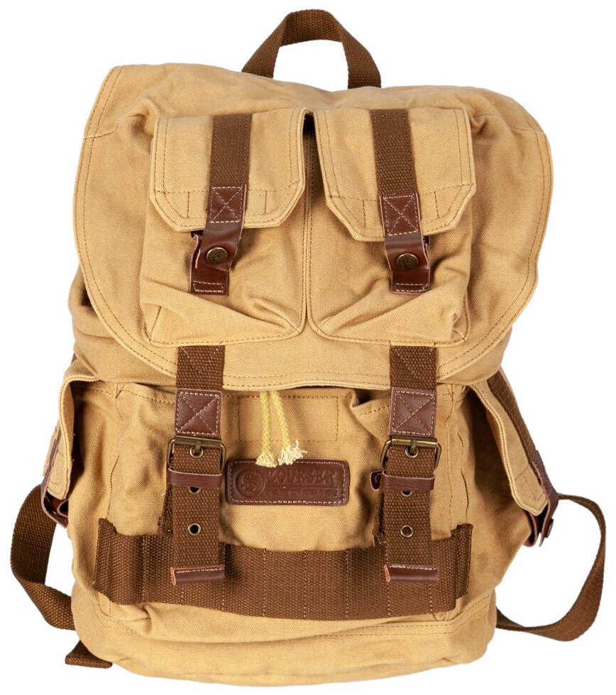 Рюкзак Courser Canvas Backpack F2001, цвет желто-коричневый