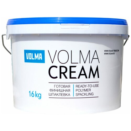 шпатлевка готовая финишная полимерная eurofinish 5 кг Шпатлевка Волма Cream, белый, 16 кг