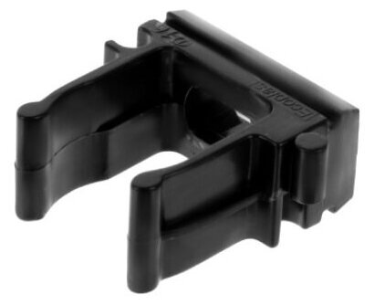фото Держатель-клипса для труб Экопласт D16 мм, цвет чёрный, 10 шт.