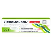 Левомеколь мазь д/нар. прим., 40 мг/г+7.5 мг/г, 10 г