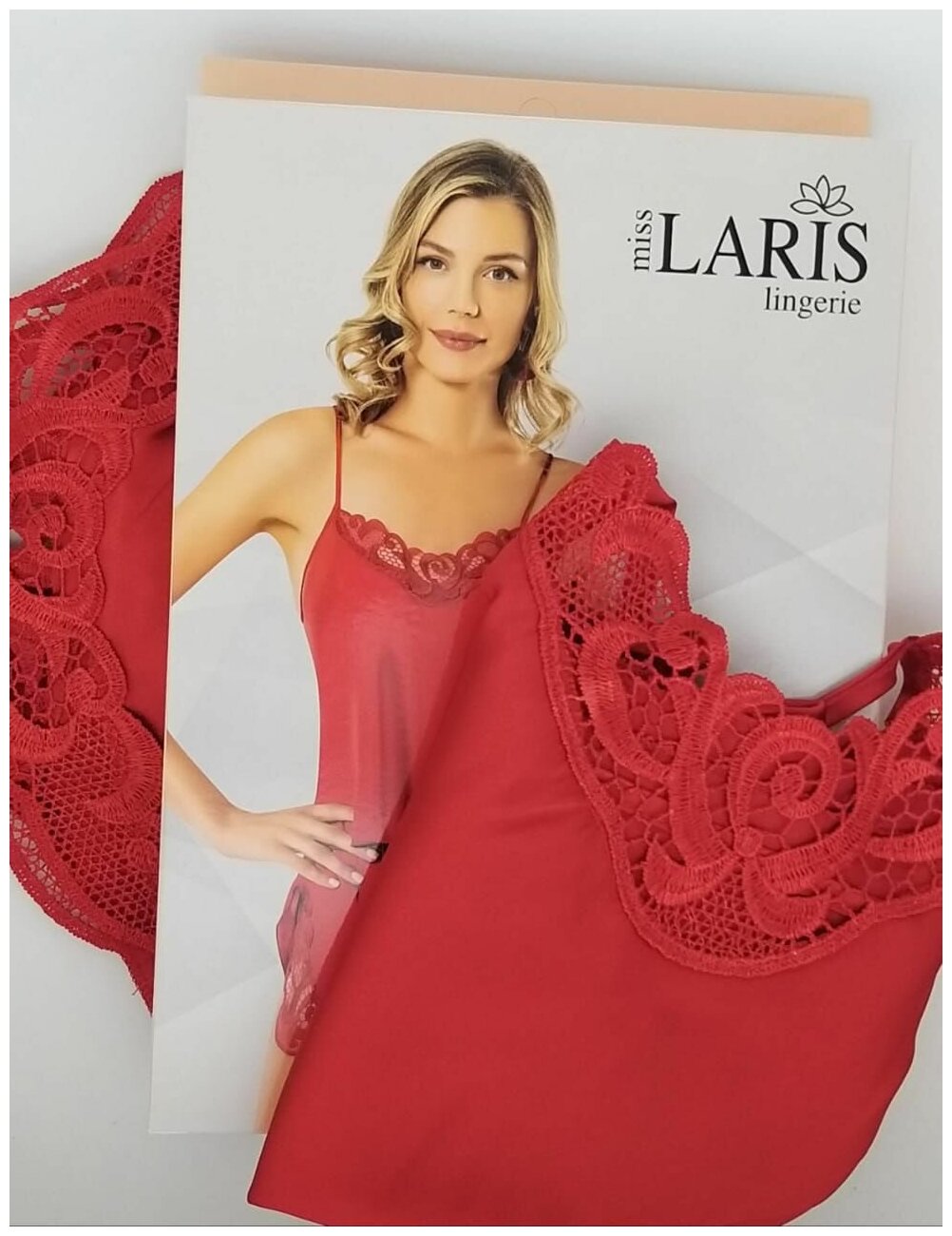 Пижама miss LARIS lingerie, шорты, майка, топ, без рукава, размер 46, красный - фотография № 2