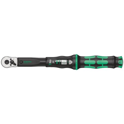 Динамометрический Ключ WERA Click- Torque C 1 с трещоткой и реверсом, квадрат 1/2 DR, 10-50 Нм, WE-075620