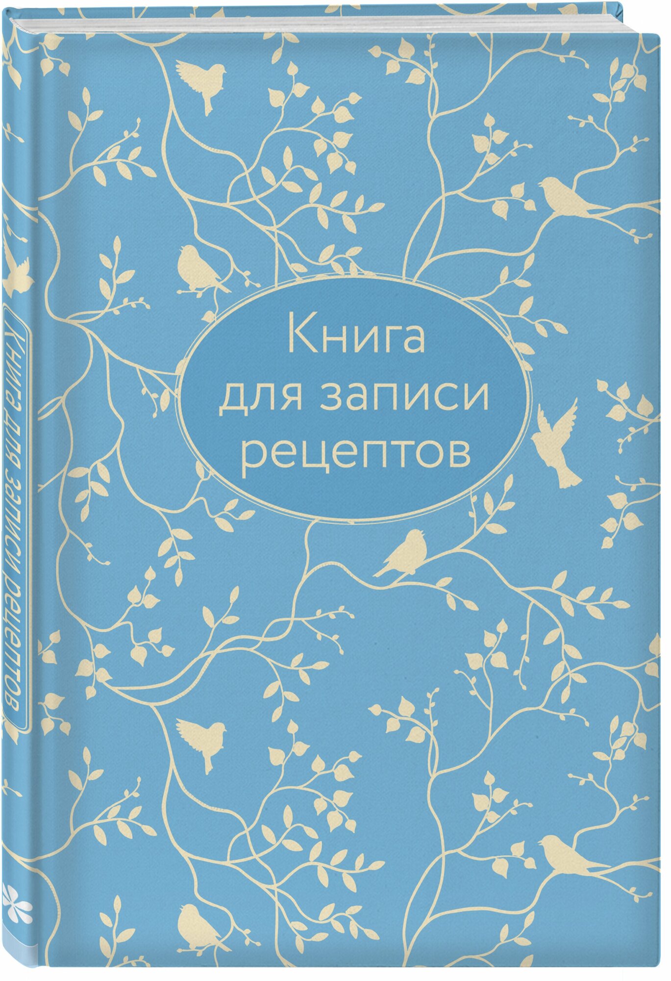 Книга для записи рецептов (голубая с фольгой) - фото №1