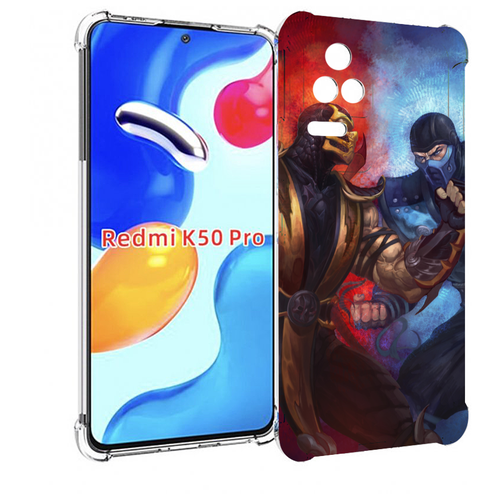 Чехол MyPads Mortal Kombat art для Xiaomi Redmi K50 / K50 Pro задняя-панель-накладка-бампер