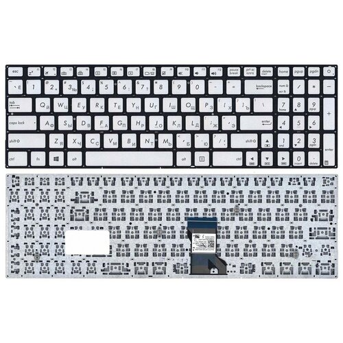 Клавиатура для ноутбука Asus N541L Q501L Без подсветки Серебро PN 0KNB0-662LCS00 AEBK5303020 1659₽
