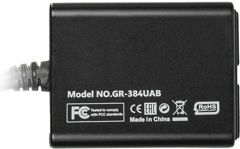 концентратор USB 3.0 Ginzzu GR-384UAB на 4 порта + адаптер - фото №9