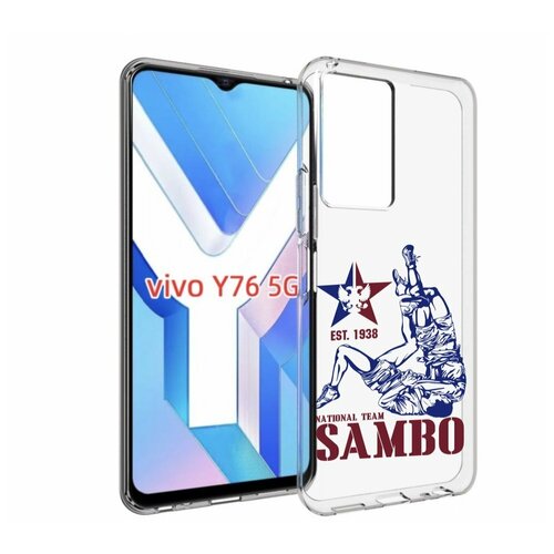 Чехол MyPads единоборства самбо для Vivo Y76 5G задняя-панель-накладка-бампер