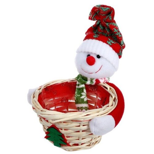 Конфетница «Снеговик в колпачке», с шарфом, 100 г