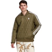 Куртка adidas Originals Classics Quilted SST Track Jacket, оверсайз, утепленная, размер L, зеленый