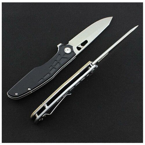 фото Складной нож tuotown hy010 — клинок drop-point (из d-2), рукоять сталь + g10 + фреймлок