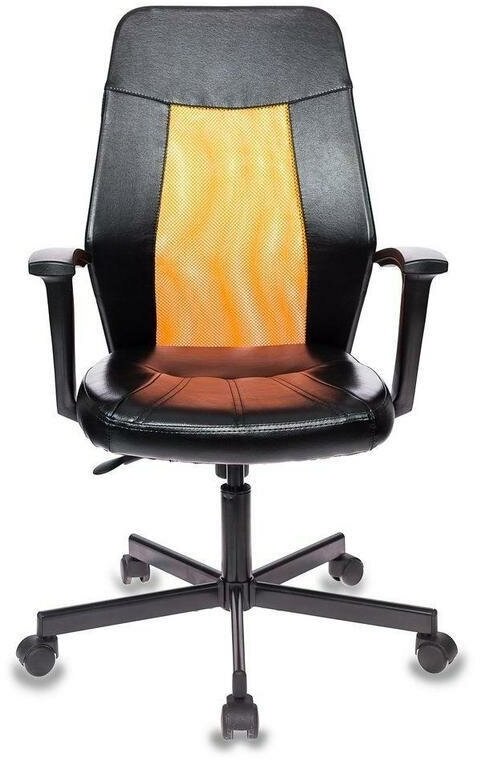 Кресло офисное EASY CHAIR 225 PTW к/з черный, сетка оранжевая (TW38-3) - фотография № 8