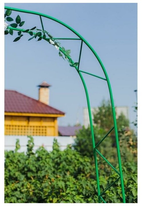 Арка садовая 240 х 125 х 36.5 см, разборная, металл, зелёная "Елочка" " Greengo" 4717919 - фотография № 9