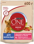 Сухой корм Purina ONE® для взрослых с говядиной и с рисом 600г