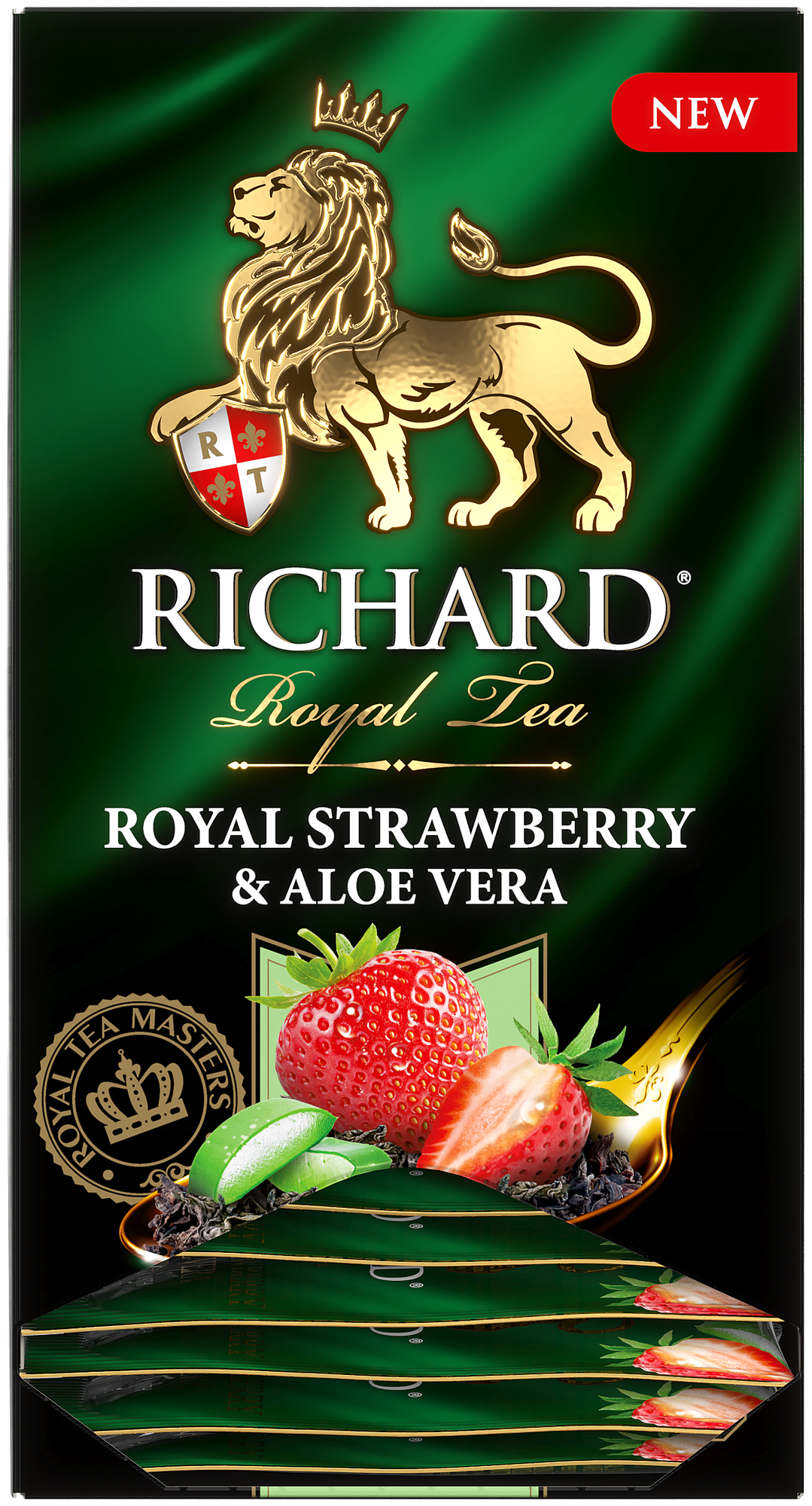 Чай зеленый Richard Royal Strawberry-Aloe Vera 25*1.5г Май-Фудс - фото №2