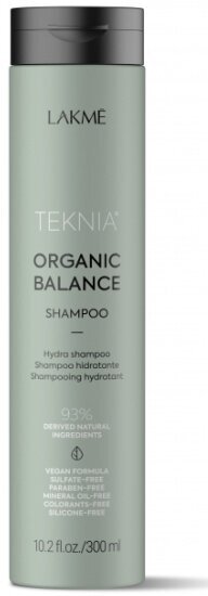 Бессульфатный шампунь для всех типов волос Lakme Teknia Organic Balance Shampoo Увлажнение, 300 мл