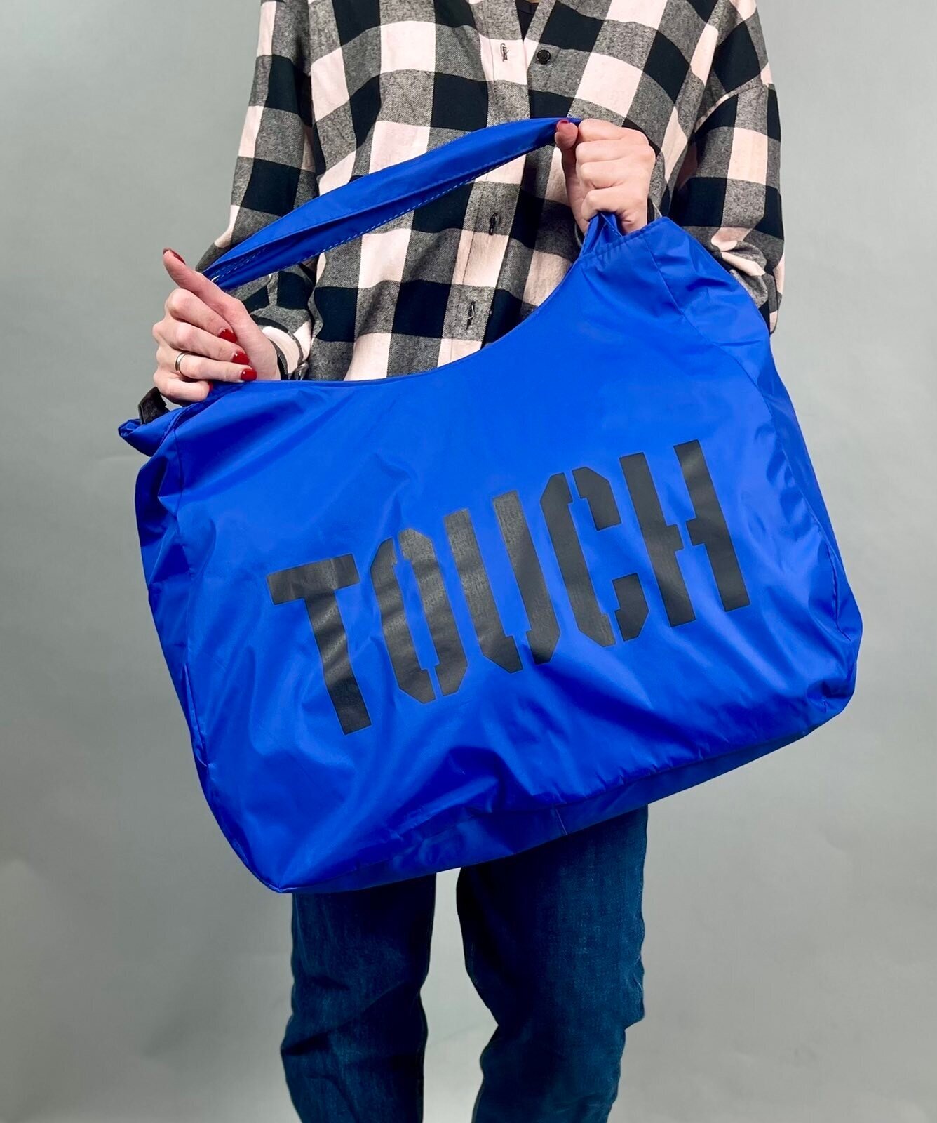 Сумка дорожная мешок Touch средняя синяя - фотография № 2