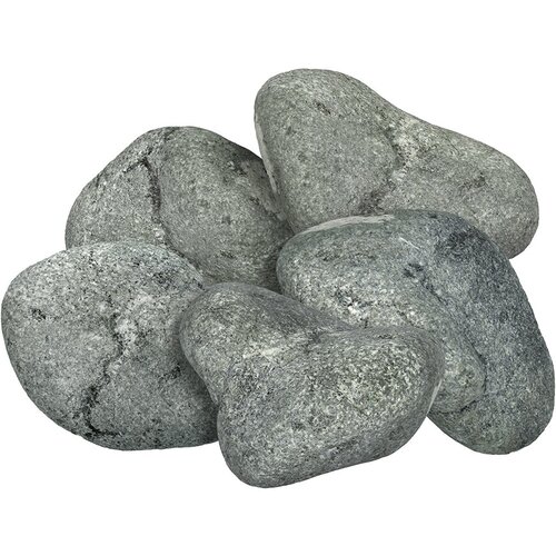 Камень Серпентинит, обвалованный /для бани/сауны/печи/парилки средний (70-140 мм), в коробке 10 кг Банные штучки