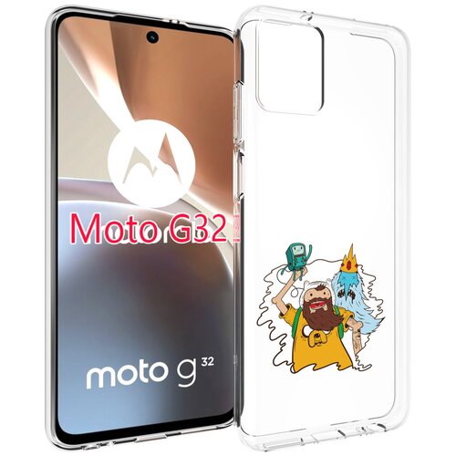 Чехол MyPads время приключений старый Финн для Motorola Moto G32 задняя-панель-накладка-бампер