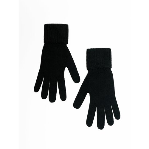 перчатки с отворотом mankova sh п 019 бежевый 7 Перчатки Mankova, размер OS, черный