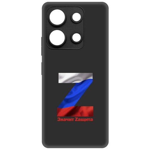 Чехол-накладка Krutoff Soft Case Z-Значит Zащита для INFINIX Note 30i черный чехол накладка krutoff soft case z значит zащита для infinix hot 40 черный