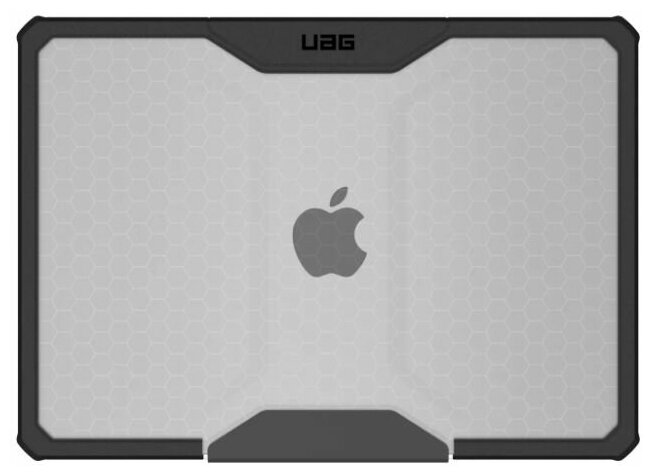 Чехол Urban Armor Gear (UAG) Plyo Series для MacBook Air 13" (2022 M2), цвет Прозрачный/черный (Ice/black)