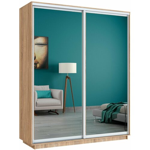 Шкаф-купе 1,8 Экспресс 2-х дверный 180х220х45 Зеркало Сонома Широкий