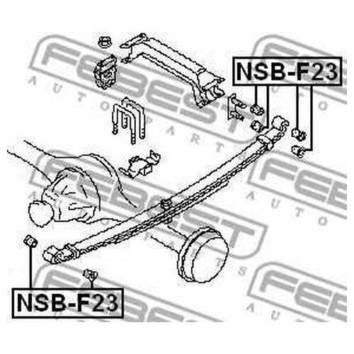 Опора радиатора Febest nsbf23 для Nissan ATLAS, CABSTAR F22 H40, CABSTAR F23 H41 H42