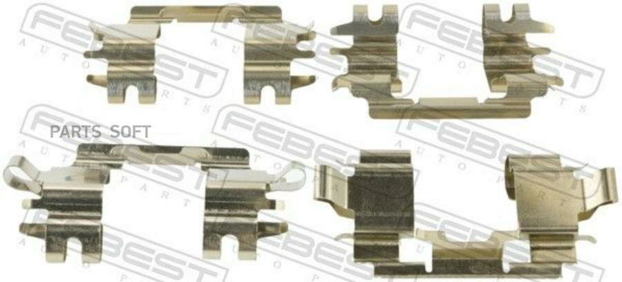 0303EUFKIT FEBEST Монтажный комплект тормозных колодок HONDA