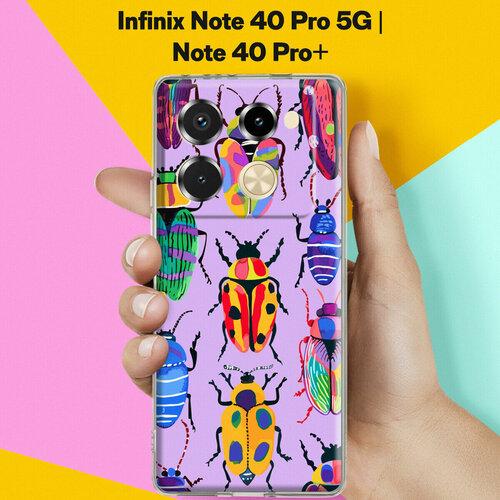 Силиконовый чехол на Infinix Note 40 Pro 5G / Infinix Note 40 Pro+ Жуки ...