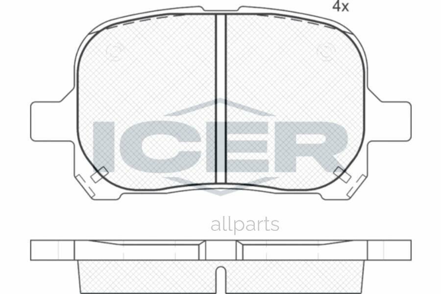 ICER 181632-399 Колодки торм. дисковые